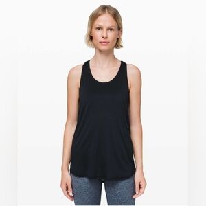 Lululemon Essential Tank Pleated *Jersey Black Size 10